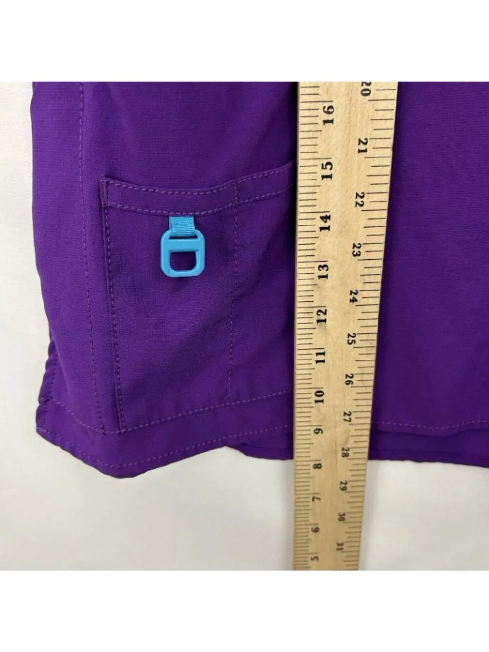 Carhartt Force Modern Fit Scrub Top Womens XL Purple Short Sleeve V Neck Logo - Picture 5 of 15
